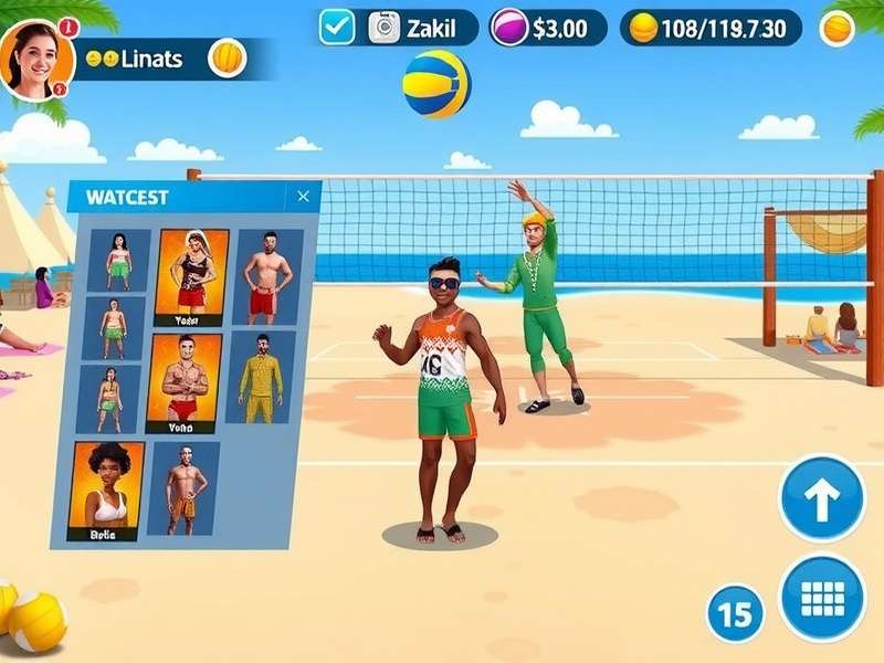 Beach Volley Blast Indian tournament event showing special Diwali-themed court